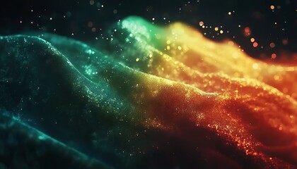 Abstract Colorful Fabric Waves