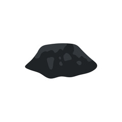 Pile of asphalt vector illustration. Construction materials. Black asphalt vector texture. Dark concrete gravel.