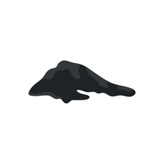 Pile of asphalt vector illustration. Construction materials. Black asphalt vector texture. Dark concrete gravel.