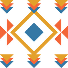 Geometric Pattern. Figures of different shapes. Tribal form. Flowers. Geometric creative design. Beautiful textures. Colorful art. Modern graphic poster. Retro color. Vector illustration