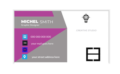 :Modern creative business card and name card template vector design. Futuristic business card design.
