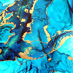 Alcohol ink abstract background. Luxury fluid art painting