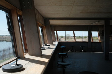 view from the window of birdwatch hide