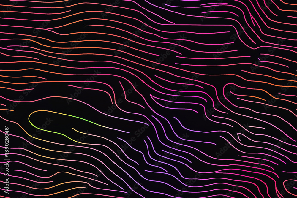 Poster vibrant lined abstract: an immersive display of colorful lines creates a dynamic, textured effect ag