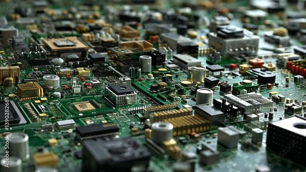 Poster exploring intricate details of advanced computer technologies generative ai