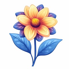 Colorful Botanical Art Illustration: Vibrant Floral Pattern and Nature-Inspired Design Elements
