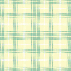 Contemporary Seamless Tartan featuring Pale egg shell and Highland pale teal Fabric Design