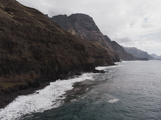 Coastal Cliff Landscape with Ocean Waves