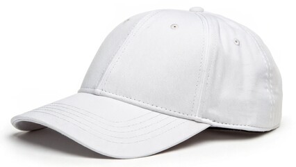 Fototapeta premium White baseball cap isolated on white background.