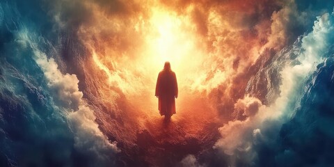 Divine Scene of Heavenly Asension Day in Celestial Atmosphere