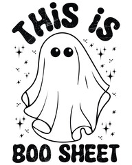 This Is Boo Sheet  Halloween  t shirt design 