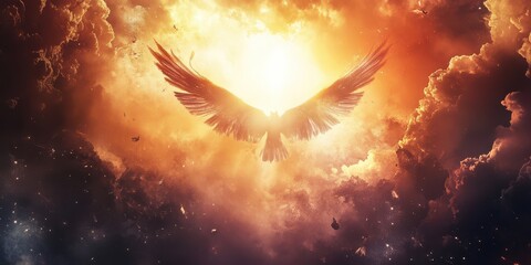 Divine Scene of Heavenly Asension Day in Celestial Atmosphere