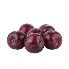 Obraz premium Fresh Plums Group of Fruits Isolated Arrangement High Quality Isolated Photo
