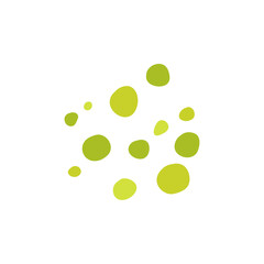 Green mold, poisonous spores. Vector illustration.