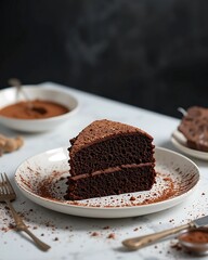 chocolate cake on a plate