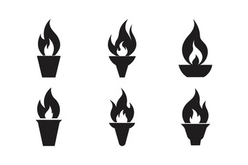 eternal flame vector art silhouette