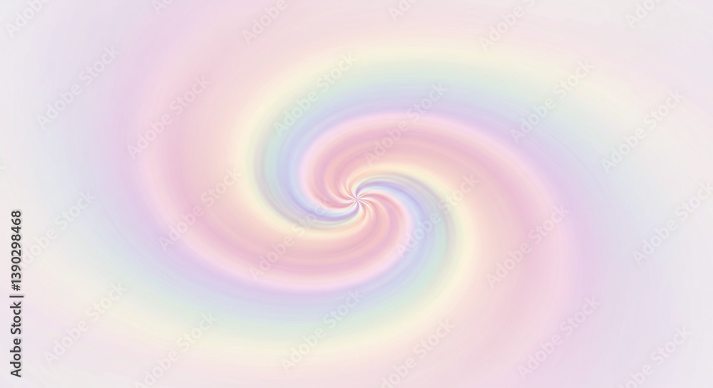 Poster a mesmerizing rainbow swirl pattern, evoking a sense of calmness and wonder. the pastel colors blend