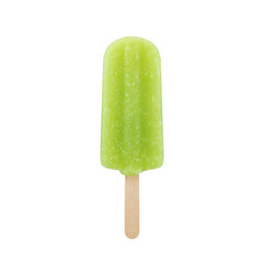 Delicious Green Ice Cream Stick Frozen Dessert Tasty Treat Summer Food High Quality Isolated Photo