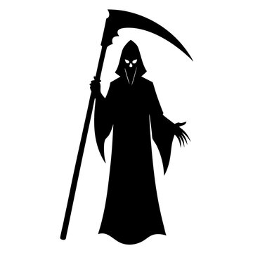 recommend clip art: Grim reaper holding a scythe silhouette 