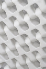 Conveyor belt made of white plastic links