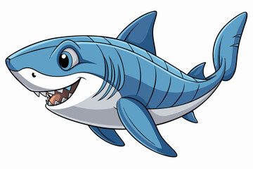 Obraz premium vector illustration of a cartoon fish