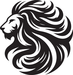Lion Motion Face Logo Vector