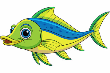 vector illustration of a cartoon fish