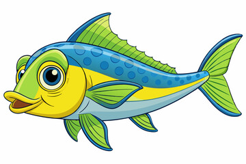 vector illustration of a cartoon fish