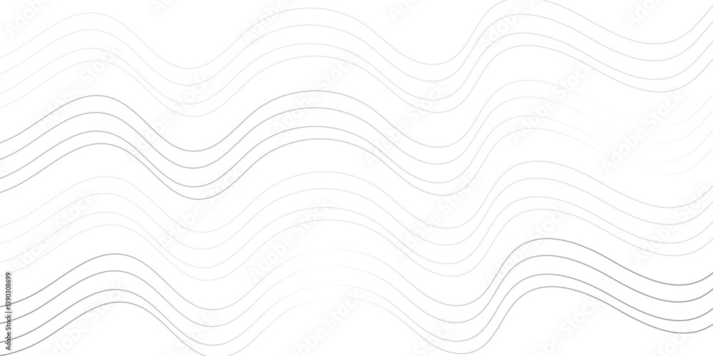 Poster curve wave seamless pattern line texture. abstract white and gray vector wave elegant striped diagon