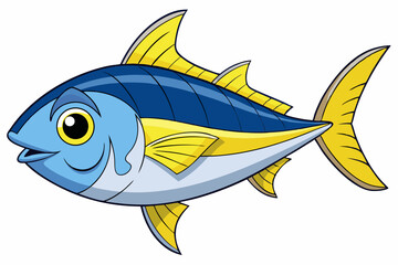 vector illustration of a cartoon fish