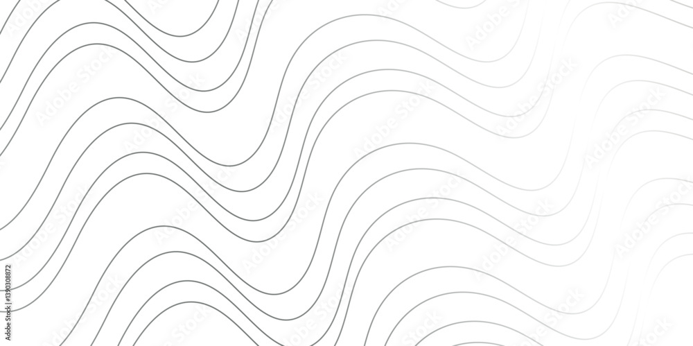 Poster curve wave seamless pattern line texture. abstract white and gray vector wave elegant striped diagon