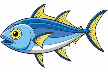 vector illustration of a cartoon fish