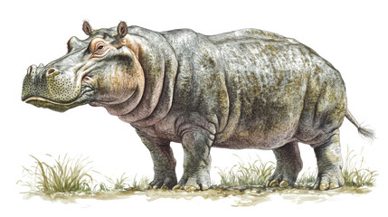 Fototapeta premium rhino isolated on white