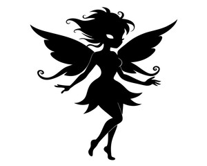 Fairy Silhouette Vector Design, Fairy SVG, Fairy Icon