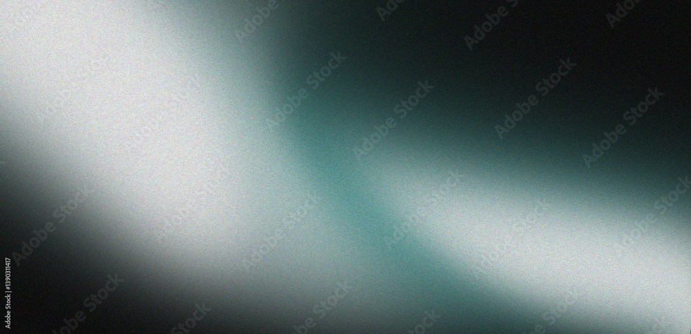 Poster abstract teal and white gradient background.