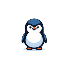 Abstract penguin flat vector template polar bird clipart free download