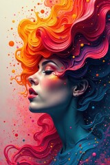 Bold strokes, layered colors, chaotic yet balanced composition , thin, abstract, balance