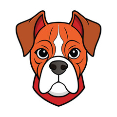 A detailed Zentangle-style illustration of a Boxer dog's head, featuring intricate patterns, bold lines, and expressive eyes that highlight its strong yet gentle nature.