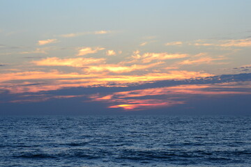 sunset over the sea
