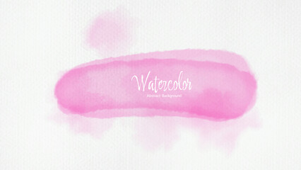 Pink watercolor brush strokes on textured paper background vector.