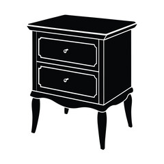 Nightstand vector silhouette