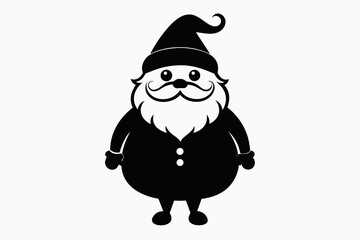 Christmas Santa sihouette black vector