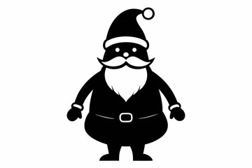 Christmas Santa sihouette black vector