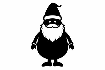 Christmas Santa sihouette black vector