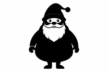 Christmas Santa sihouette black vector