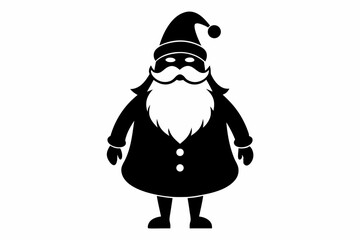 Christmas Santa sihouette black vector