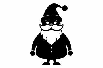 Christmas Santa sihouette black vector
