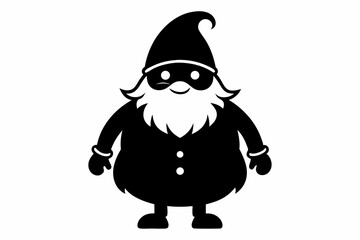 Christmas Santa sihouette black vector