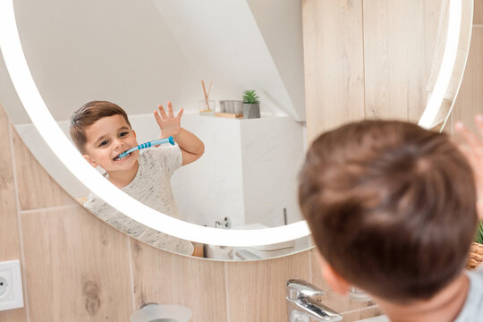 Playful Morning Routine in the Bathroom