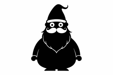 Christmas Santa sihouette black vector